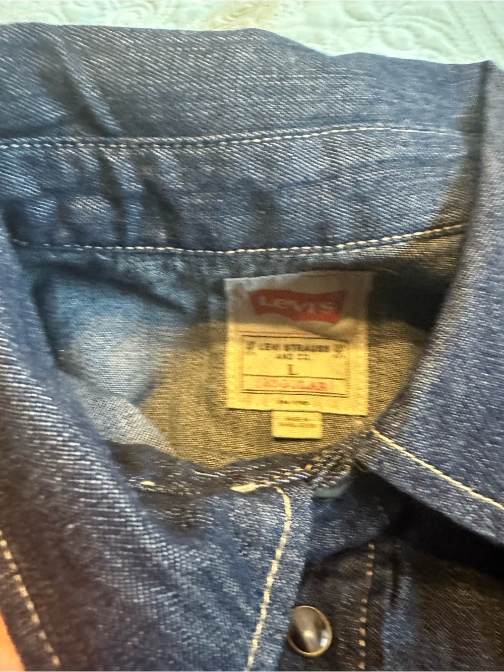 Levi's Dark Wash Indigo Denim Shirt - Picture 3 of 5